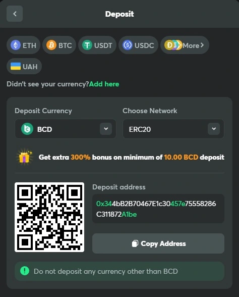 Making a Deposit
